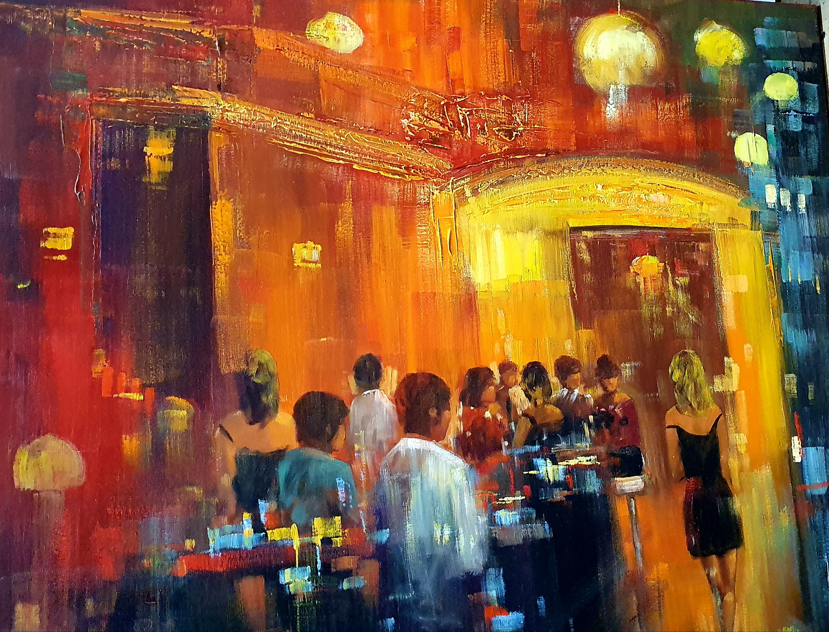 Affiche Art Madjid - Bar Scene I 70x70cm main image 0